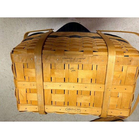 Longaberger 1999 Collector's Club Family Picnic With Wrought Iron Stand - Picture 5 of 7